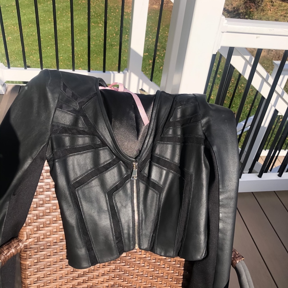 Bebe leather blazer